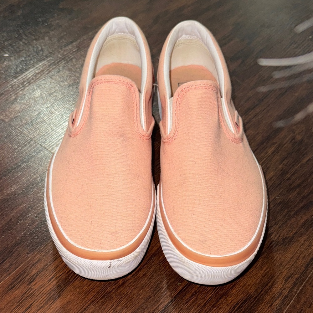 Vans Light Pink Asher platform slip on sneakers